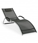 Lamamistool BRIGO 62x180xH26/66cm, must