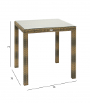 Laud WICKER 73x73xH71cm, cappuccino