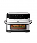 Tefal Dual Easy Fry Flex EY922D 9 L Stand-alone Hot air fryer Black, Stainless steel