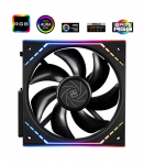 Thermalright TL-M12Q X3 PWM ARGB Black 3vnt. (120mm) Cooling fans