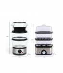 Salter EK5885VDE Compact 3-Tier Steamer