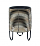 Lillepott WICKER D25xH35cm, bee˛ikashall