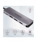 AXAGON SuperSpeed USB-C COMBO 5in1 Hub HMC-5
