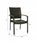 Tool WICKER-3 k&auml;etugedega, tumepruun