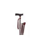 Telescopic height-adjustable folding cane RF-520 - Brown