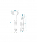 Ohutushaamer avarii korral klaasi purustamiseks koos turvav&ouml;&ouml; l&otilde;ikuriga
