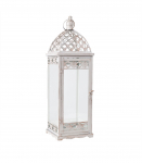 Latern VENEZIA-1, 17x17xH53cm, valge/vaskne metall
