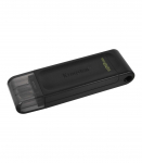 Kingston USB Flash Drive DataTraveler 70 128 GB USB 3.2 Gen 1 Type-C Black