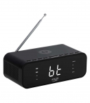 Adler Alarm Clock with Wireless Charger AD 1192B Alarm function AUX in Black