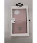 SALE OUT. Guess GUHCP13XPSATPP iPhone 13 Pro Max 6,7" r&oacute;żowy/pink hardcase SaffianoTriangle Logo Cardslot DIRTY
