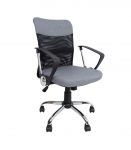 T&ouml;&ouml;tool DARIUS, 57x57xH93-103cm, hall/must, pol&uuml;esterkangas, metall