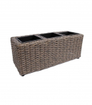 Lillekast WICKER 48x18xH18cm, tumepruun