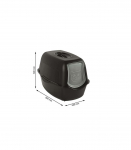 ROTHO Bailey Hooded litter box Black