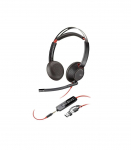 HP Poly Blackwire 5220 Stereo USB-C Headset +3.5mm Plug +USB-C/A Adapter