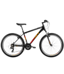 Jalgratas ROMET Rambler R6.0, 26" must-oranž-punane (S)