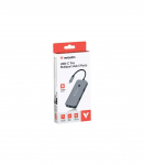 Verbatim 32150 CMH-05 USB-C Pro Multiport Hub, 5 port, HDMI, RJ45, USB 3.2 Gen 1, USB Type-C, Silver