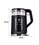 ELDOM C530 NEVO electric kettle 1.7 L 2200 W Black, Transparent