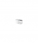 Diivanilaudade komplekt VICKY 3tk hall/valge