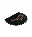 Genesis Tellur 400 Round Lava Floor Mat Black