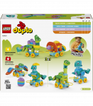 LEGO DUPLO Kolm &uuml;hes: dinosaurused ratastel
