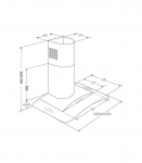 Chimney hood Akpo WK-4 Largo Eco 50 Wall-mounted Black