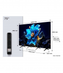 TCL P79K 75P79K TV 190.5 cm (75") 4K Ultra HD Smart TV Wi-Fi Metallic 450 cd/m&sup2;