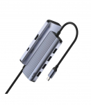 Cudy UH500 laptop dock/port replicator USB 3.2 Gen 1 (3.1 Gen 1) Type-C Grey, Silver