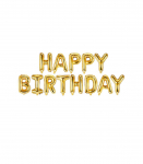 PartyDeco fooliumist &otilde;hupall, 340 x 35 cm, kuldne / Happy Birthday