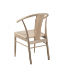 Tool JANIK 54x54x83cm, valge tamm, iste: beež n&ouml;&ouml;rpunutis