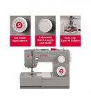 Singer Sewing Machine 4432 Heavy Duty Number of stitches 110 Number of buttonholes 1 Grey