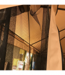 S&auml;&auml;sev&otilde;rgud varikatusele LEAF 3x3m must, pol&uuml;esterv&otilde;rk