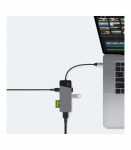 GREEN CELL HUB USB-C ADAPTER GC CONNECT 7W1 (3XUSB 3.1, HDMI 4K 60HZ, USB-C PD 85W, MICROSD/SD)