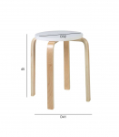 Taburet SIXTY-1 D41xH45cm, valge