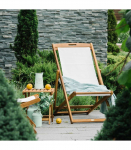 Lamamistool FINLAY 62,5x108xH105cm, valge