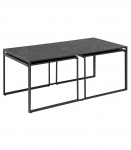 Diivanilauad 3tk INFINITY 120x60xH48cm, 56x56xH44cm, 56x56xH44cm, must