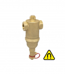 Icma 746 F-F dirt separator for heating and cooling systems with a removable magnetic cartridge