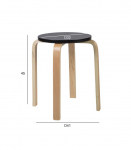 Taburet SIXTY-1 D41xH45cm, must