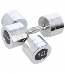 CHD10 CHROMED DUMBBELL (2 pcs.) HMS