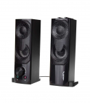 2 in 1 PC Speaker Soundbar Computer RGB LED Backlight Stereo Gaming USB 2 x 3W AUX 3.5 mm