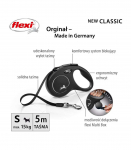 Flexi New CLASSIC 5 m Black Dog Retractable lead