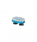 Hand and nail brush with suction cups
