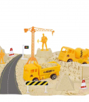 WOOPIE Kinetic Sand Construction Site Suitcase Crane Cars