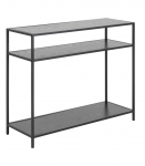 Abilaud SEAFORD, 100x35xH79cm, must saare melamiin, raam: must metall