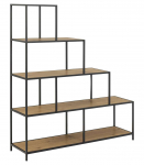 Riiul SEAFORD 135x35xH150cm, naturaalne, pulberv&auml;rvitud metall