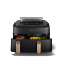Philips Dual Steam Air Fryer NA552/00 5000 Series Power 2750 W Capacity 9 L RapidAir Plus Black