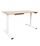 T&ouml;&ouml;laud ERGO 1-mootoriga 120x60xH73-121cm, tamm/valge