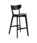 Baaritool ROXBY must, 45x49xH105cm, tammespoon, puit