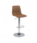 Baaritool EMU, 40x48,5xH110cm, helepruun PU, jalg: kroom