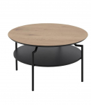 Diivanilaud GOLDINGTON D80xH45cm, tamm/must, m&ouml;&ouml;bliplaat, MDF, metall