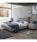 Voodi CELINE 160x200cm, madratsiga HARMONY DUO, hallikasbee˛,